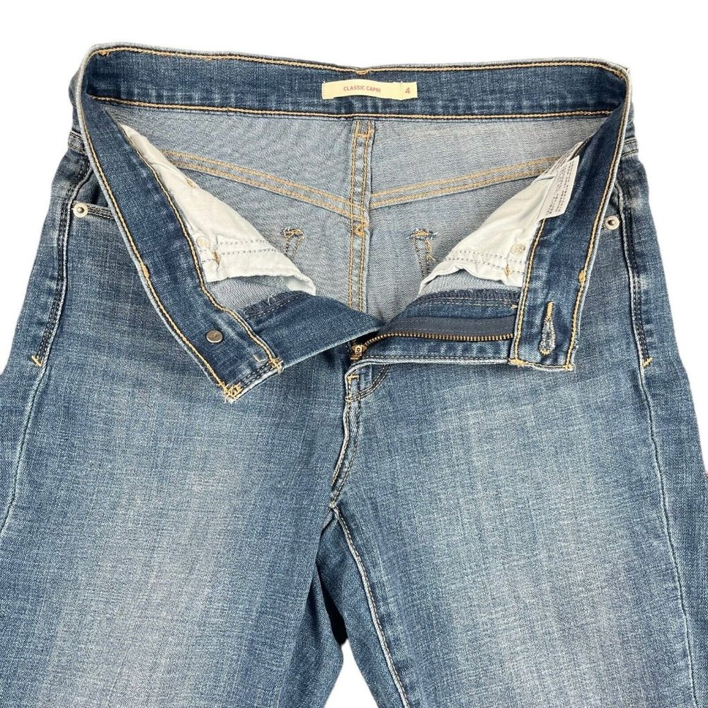 Levi's Jeans Classic‎ Capri Blue High Rise Stretch Denim Pants Women's Size 4 - Picture 7 of 16